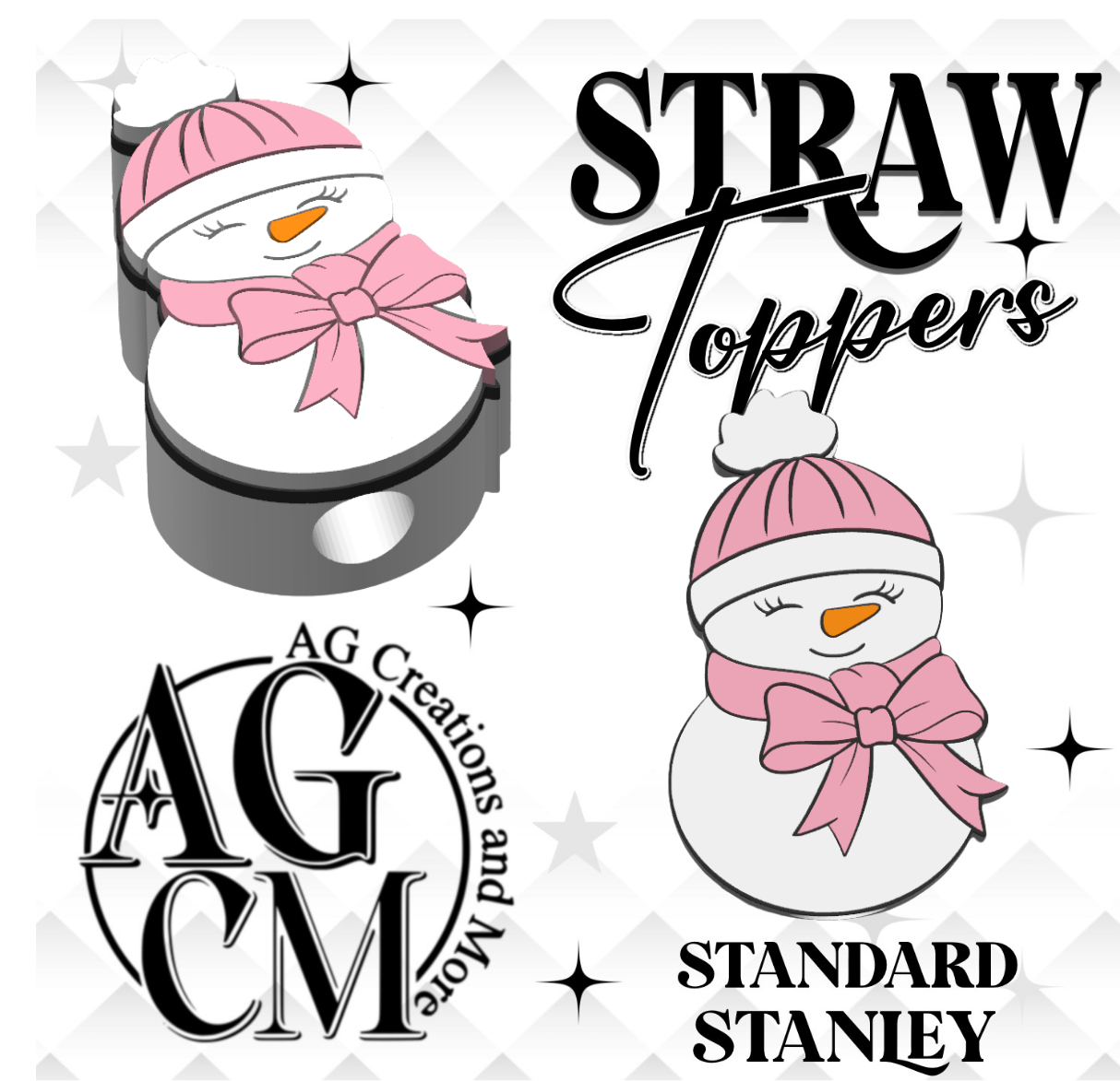 cute girl snowman 3MF File