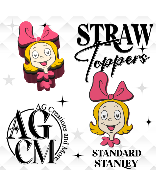 cindy no lash 3D Straw Toppers