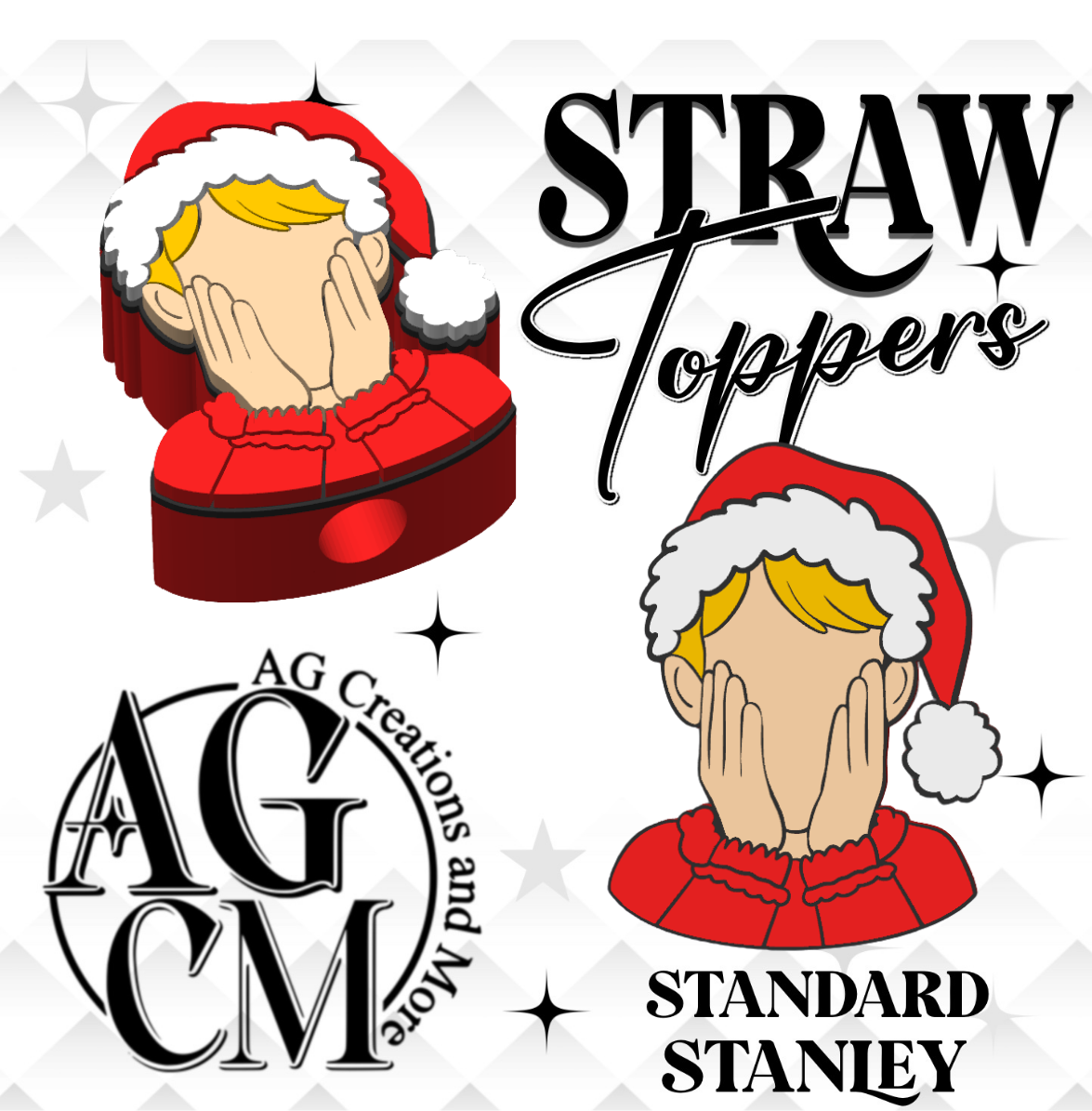 Kevin Screaming 3D Straw Toppers