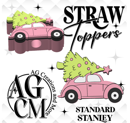 Christmas Beetle 3D Straw Toppers