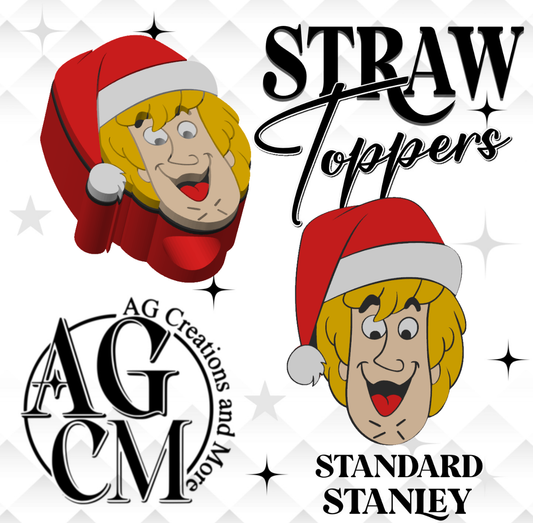 Christmas Shaggy 3D Straw Toppers