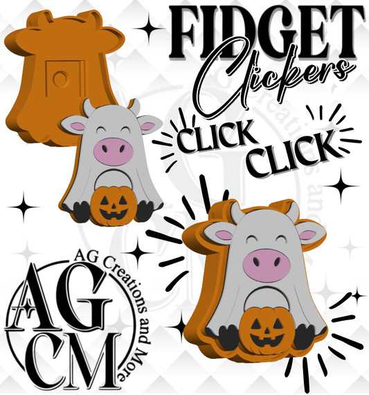 Ghost cow 3D Fidget Clickers (wholesale)