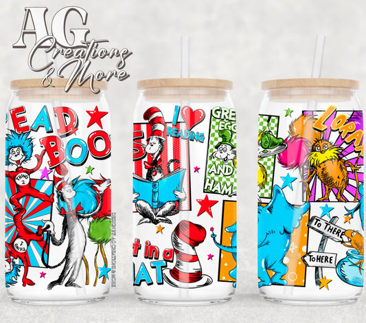 Funny Cat 16oz Glass Digital