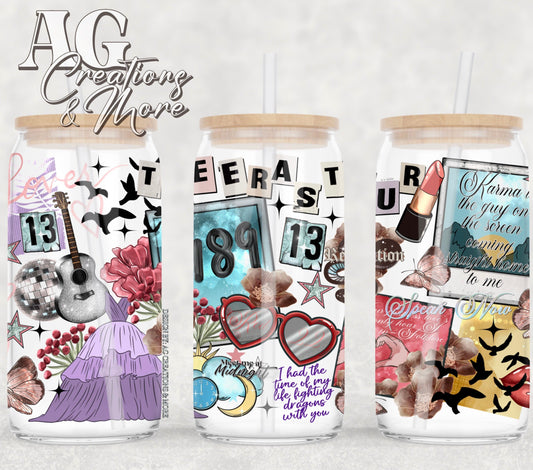 Eras tour 16oz Glass Digital