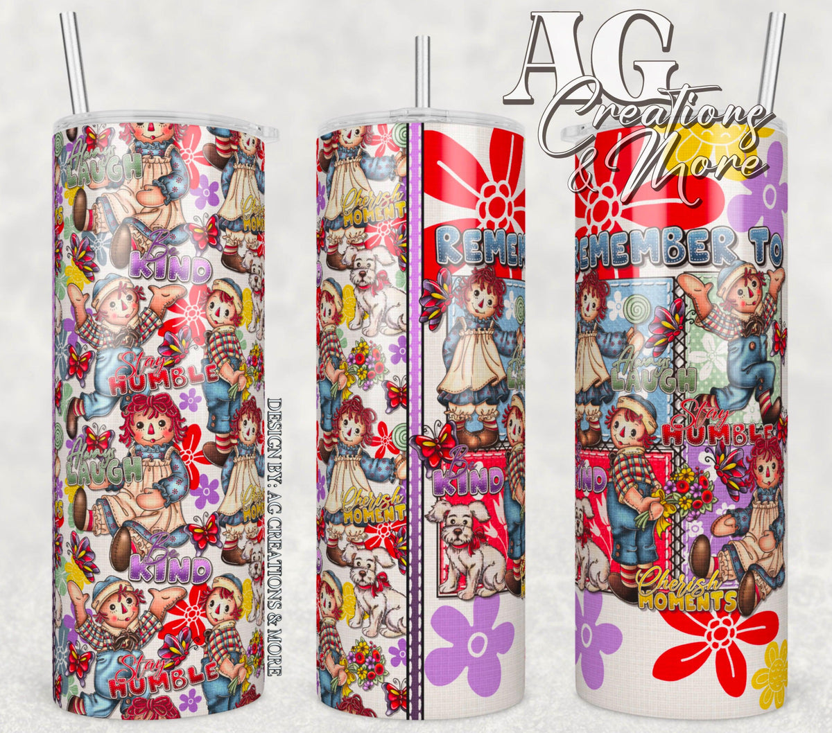 Raggedy Ann Tumbler Digital File