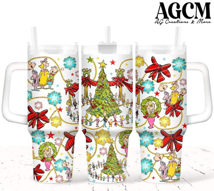 Whoville 40oz Tumbler Digital Png Christmas