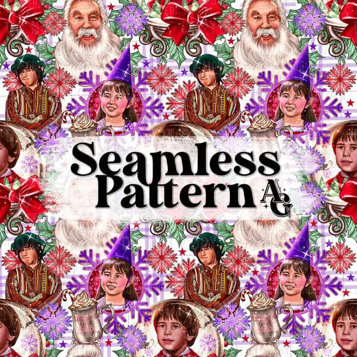 Santa Clause Seamless Pattern PNG