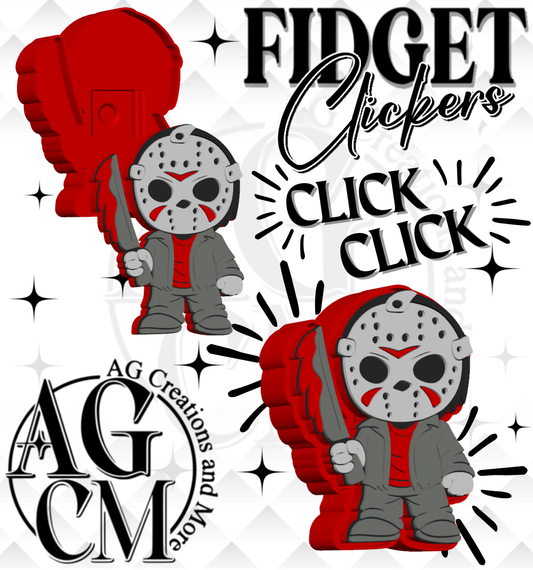 Scary Guy (Version 2) 3D Fidget Clickers (wholesale)