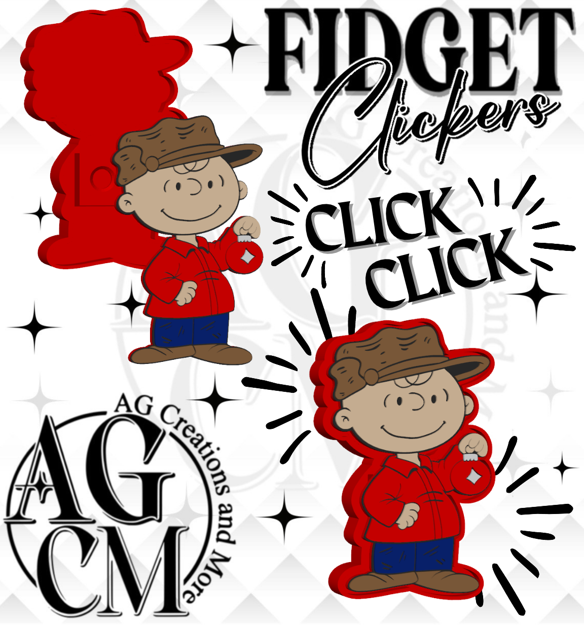 CB Christmas 3D Fidget Clickers STL / 3MF Files