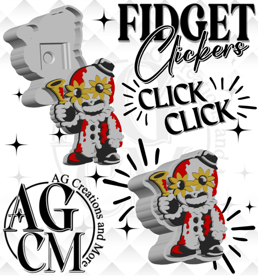Terrifying Clown  3D Fidget Clickers STL / 3MF Files