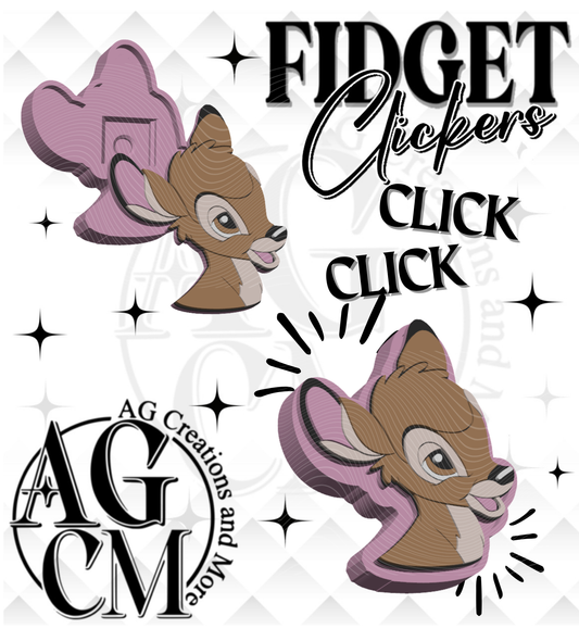 Baby Deer 3D Fidget Clickers STL / 3MF Files