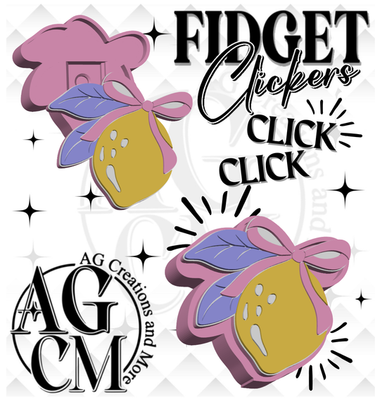 Lemon Zestful 3D Fidget Clickers (wholesale)