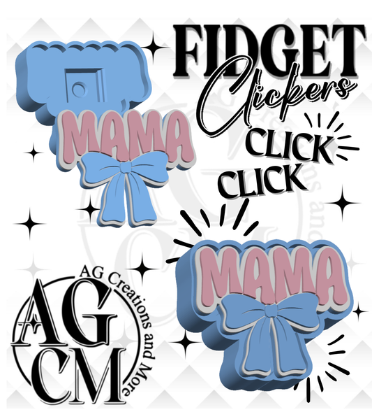 Mama Bow 3D Fidget Clickers STL / 3MF Files