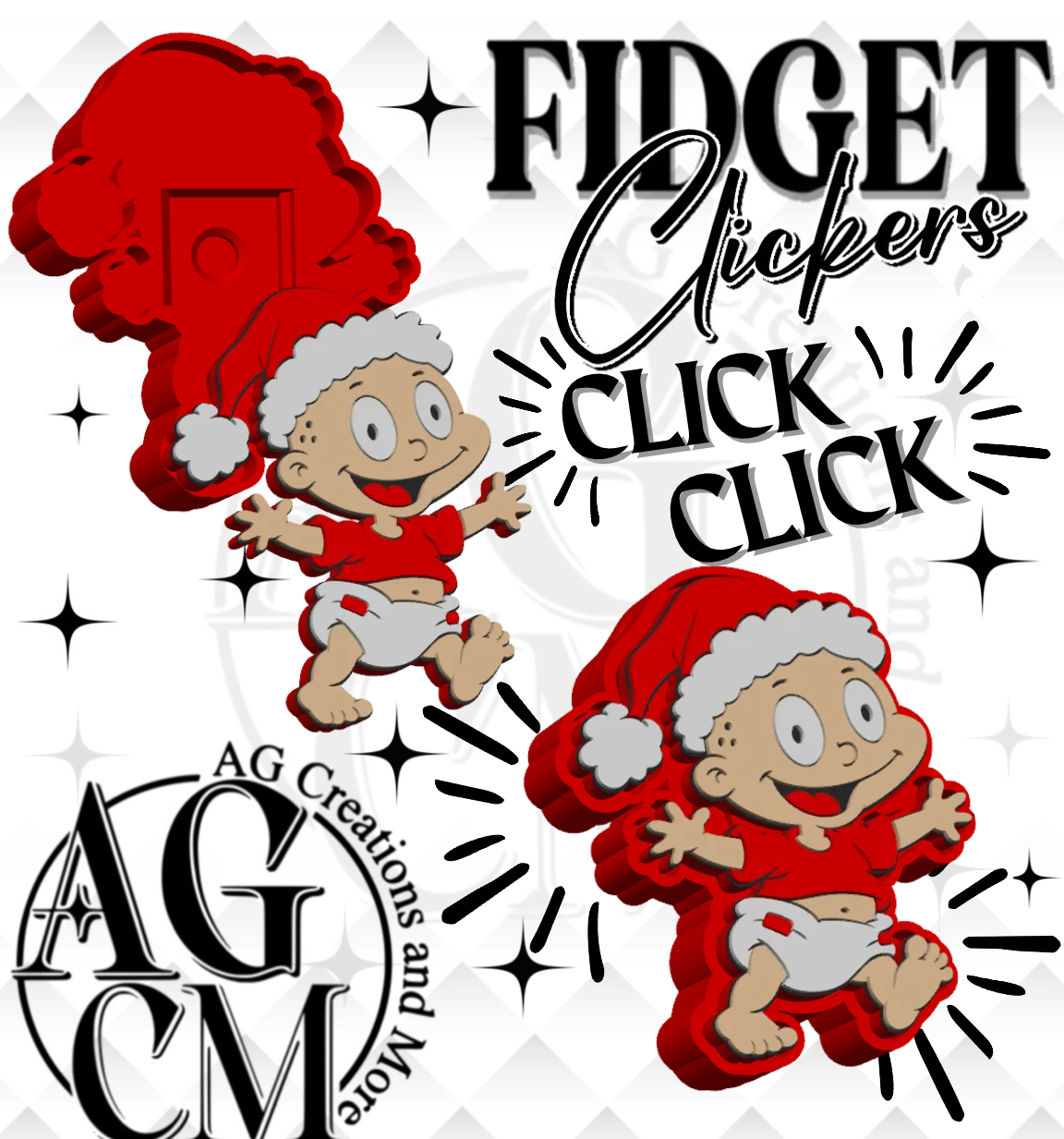 90s Baby 3D Fidget Clickers (wholesale)