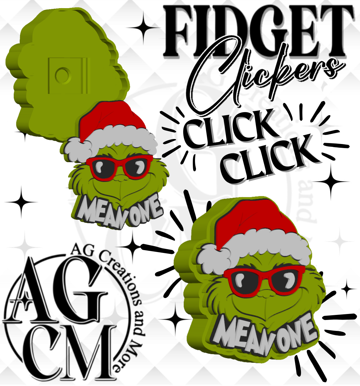 Mean One 3D Fidget Clickers (wholesale)