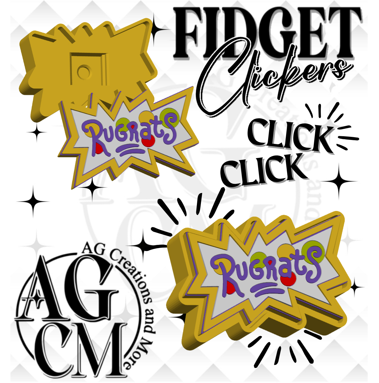 R-rats 3D Fidget Clickers (wholesale)