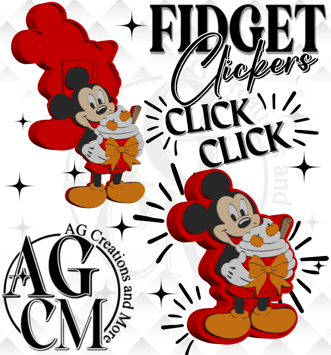Fall Mouse 3D Fidget Clickers (wholesale)