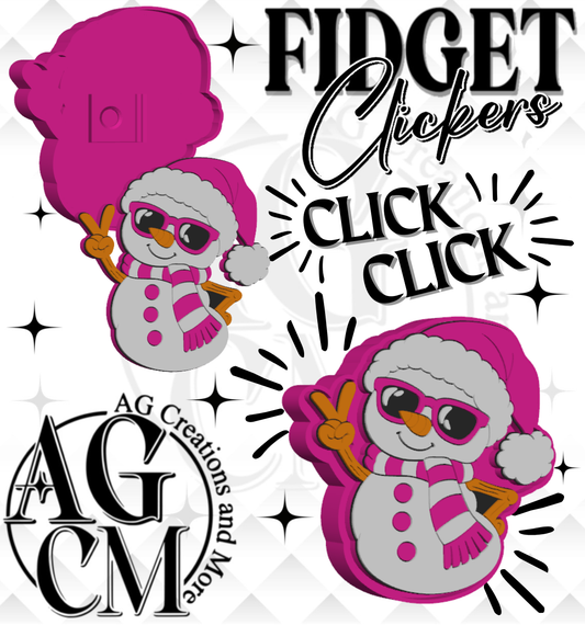 Snowman 3D Fidget Clickers STL / 3MF Files