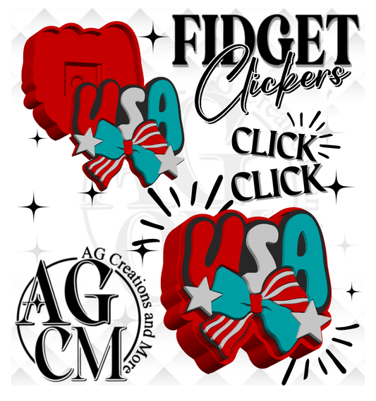 USA 3D Fidget Clickers (wholesale)