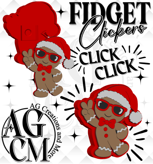 Gingerbread 3D Fidget Clickers (wholesale)