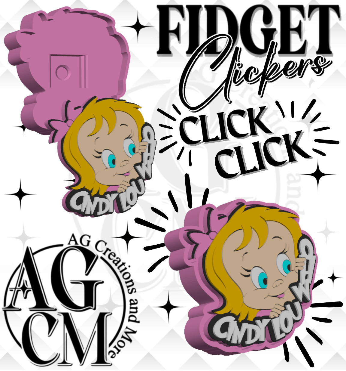 Lou 3D Fidget Clickers STL / 3MF Files