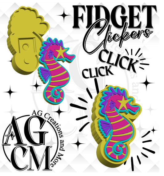 Seahorse 3D Fidget Clickers (wholesale)