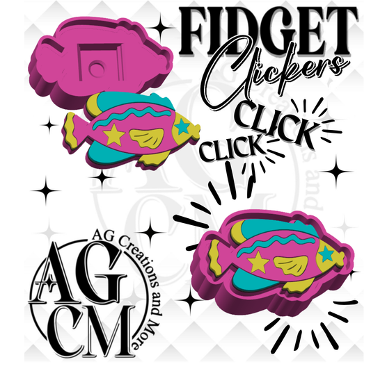 Fish 3D Fidget Clickers STL / 3MF Files