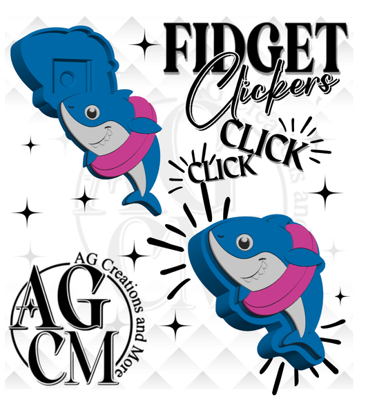 Shark 3D Fidget Clickers (wholesale)