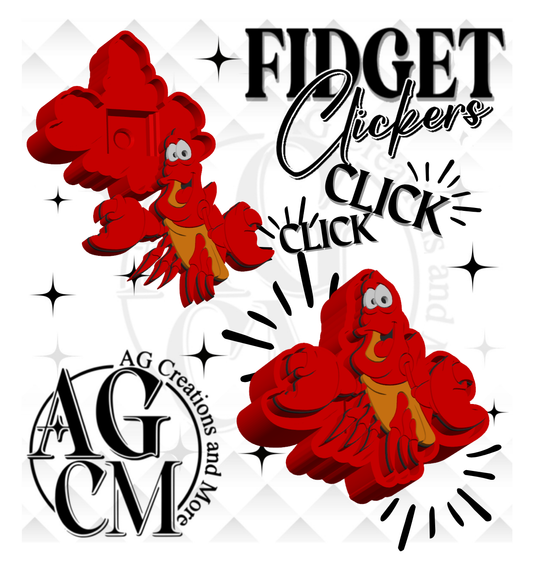 Red Crab 3D Fidget Clickers (wholesale)