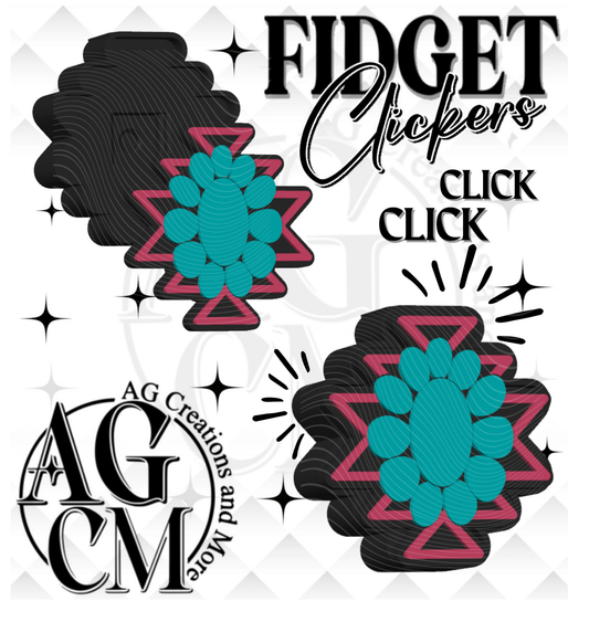 Aztec 3D Fidget Clickers STL / 3MF Files