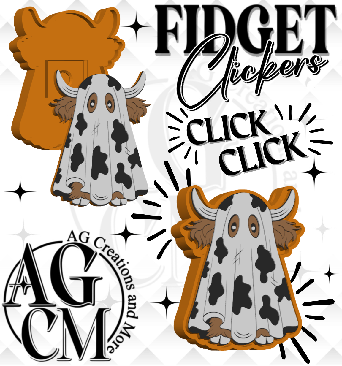 Boo yall  3D Fidget Clickers (wholesale)