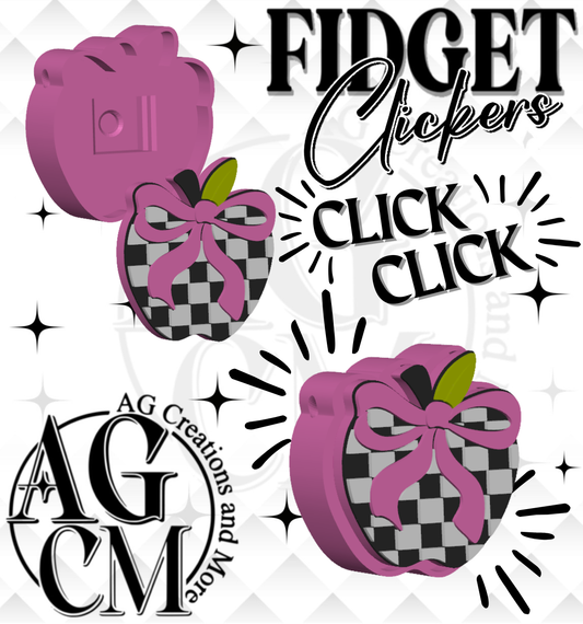 Checker Apple 3D Fidget Clickers STL / 3MF Files