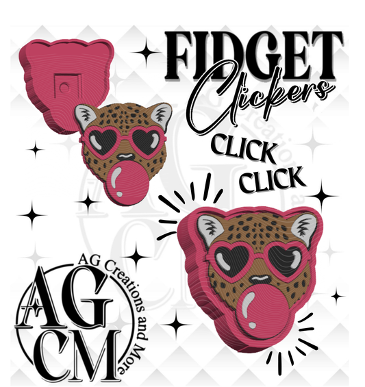 Cheetah Bubblegum 3D Fidget Clickers STL / 3MF Files