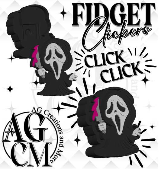 ghost F pink  3D Fidget Clickers (wholesale)