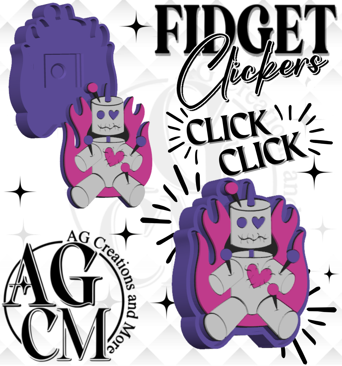 Voo 3D Fidget Clickers (wholesale)