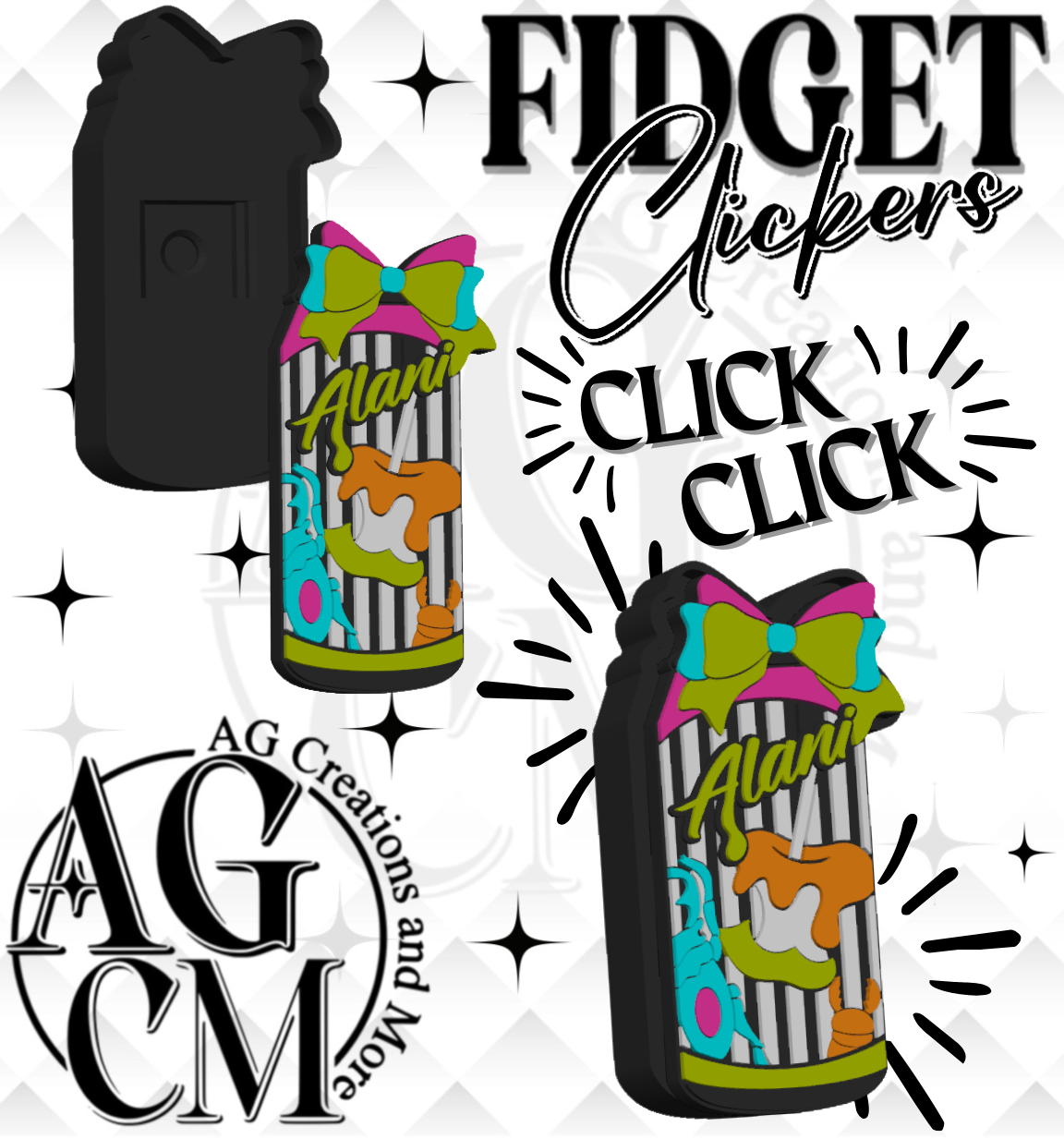 Nu drink beetle 3D Fidget Clickers (wholesale)