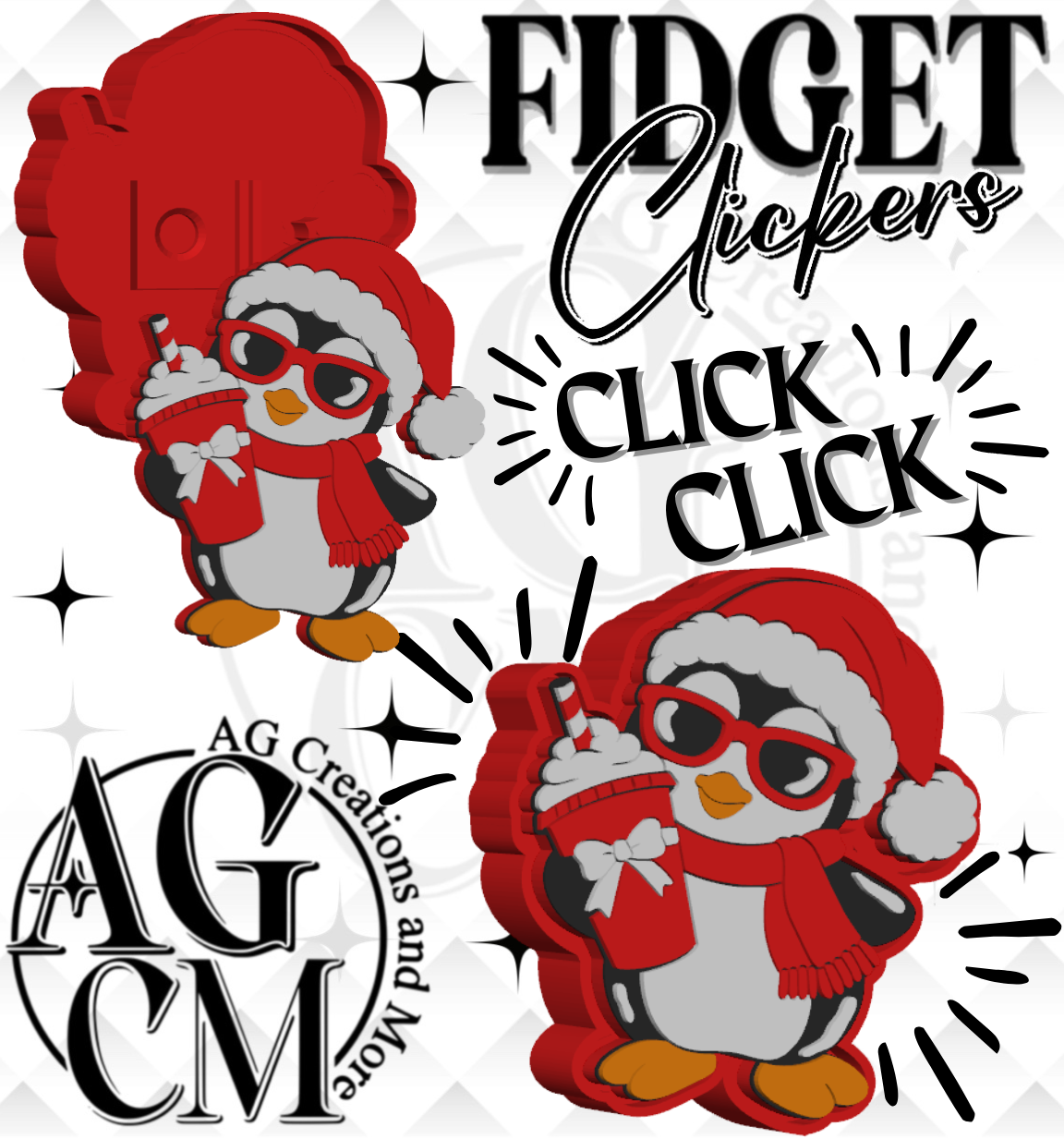 Penguin 3D Fidget Clickers (wholesale)