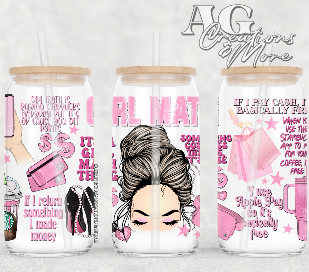 Girl Math 16oz Glass Digital File