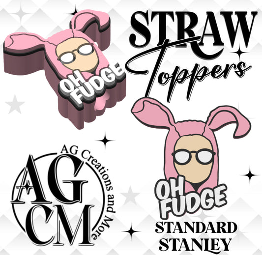 Oh fudge  3D Straw Toppers