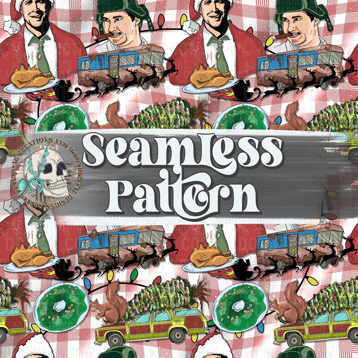 Christmas Vacation Seamless Pattern