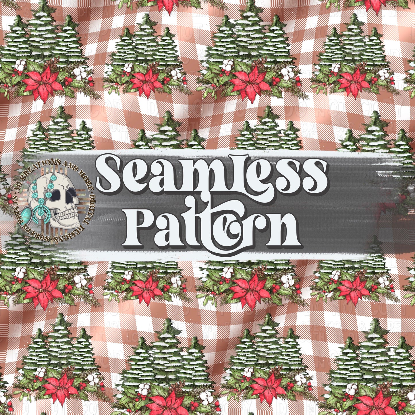 Christmas Tree Seamless Pattern