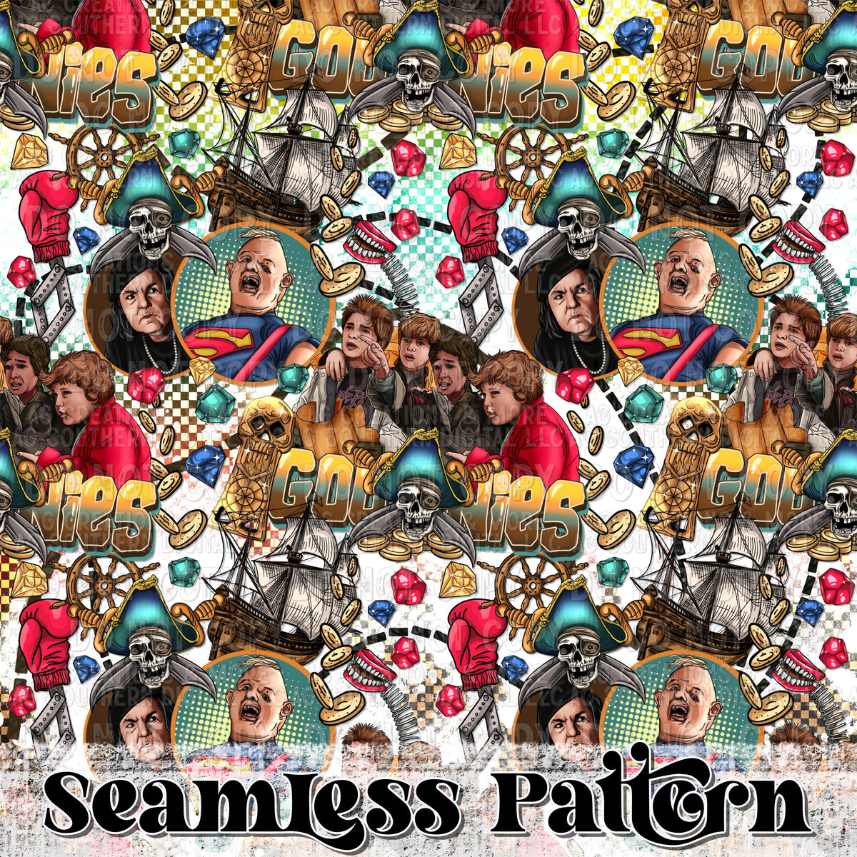 Never Say Die Seamless Pattern