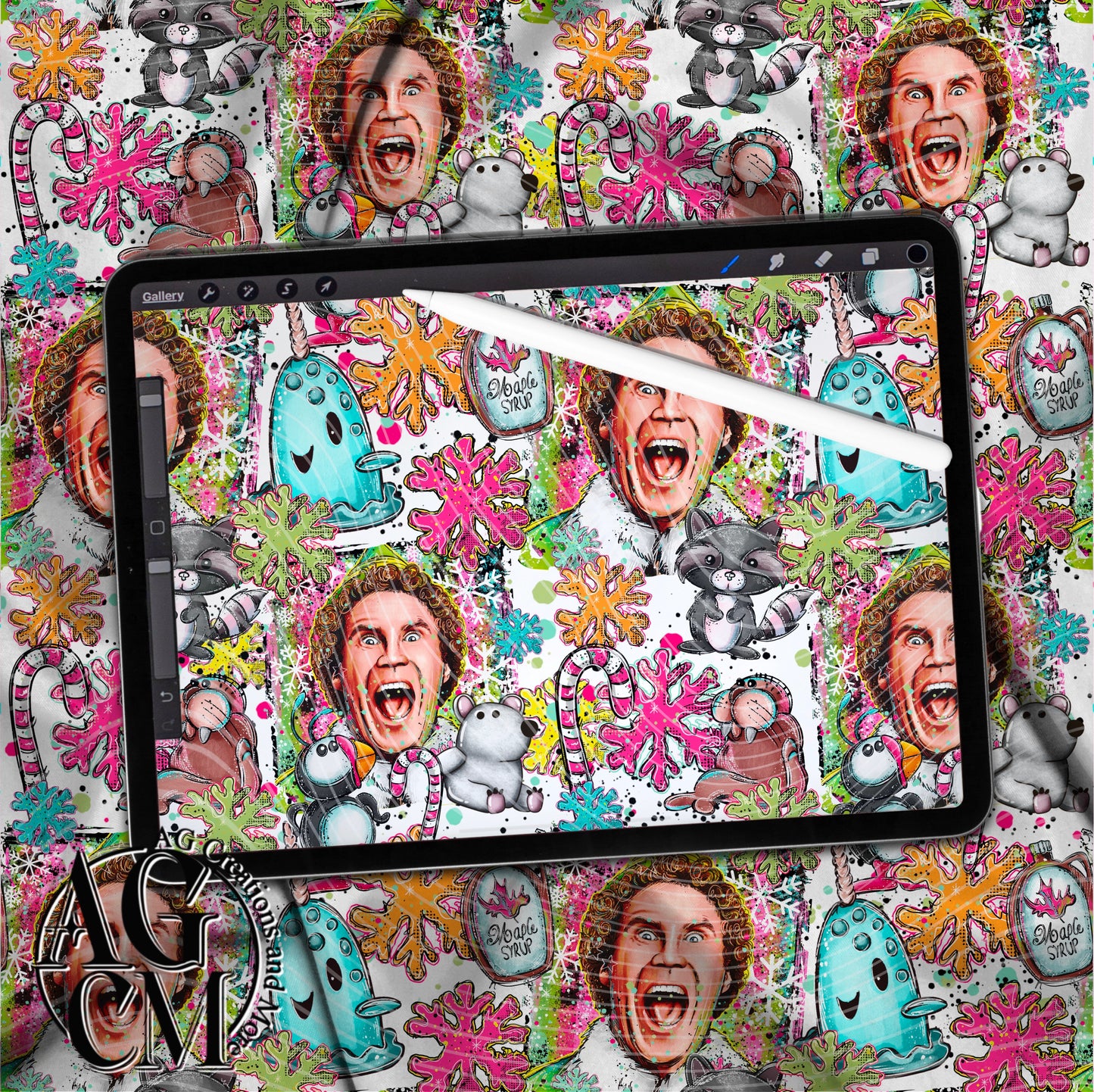 Minny Muggins  Seamless Pattern PNG