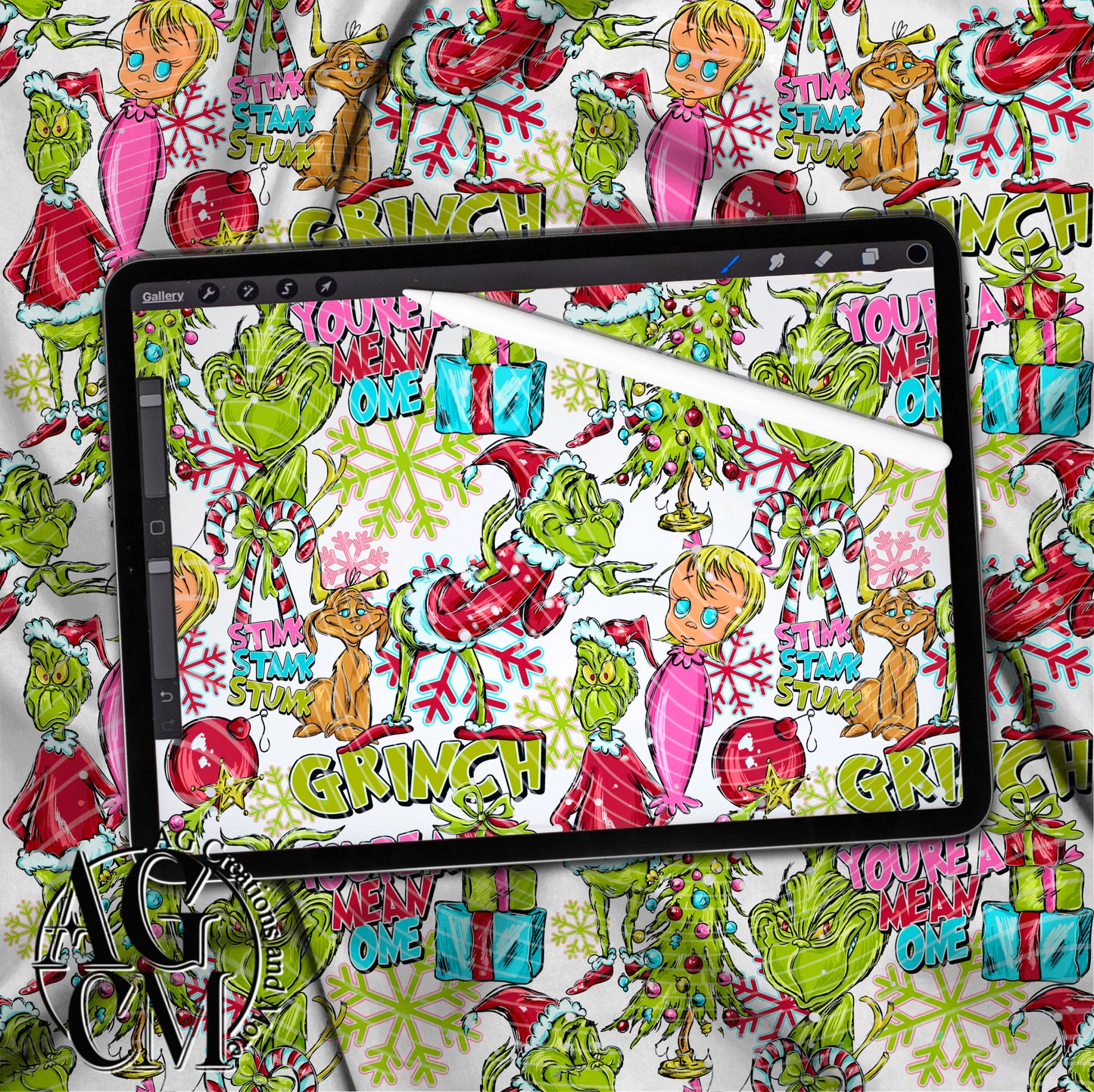 Stink Stunk Seamless Pattern PNG