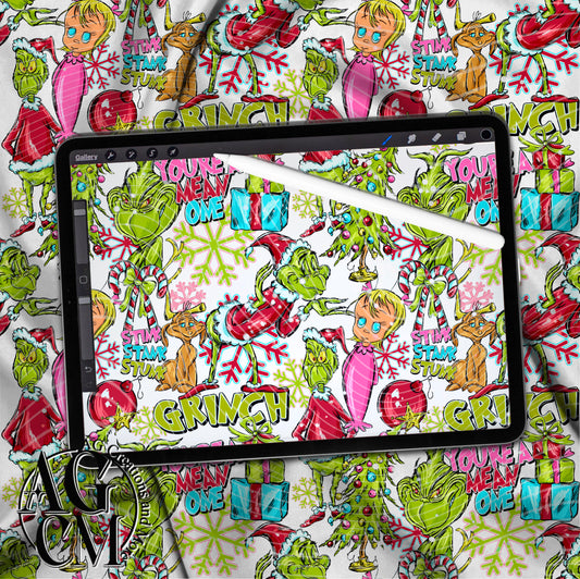 Stink Stunk Seamless Pattern PNG