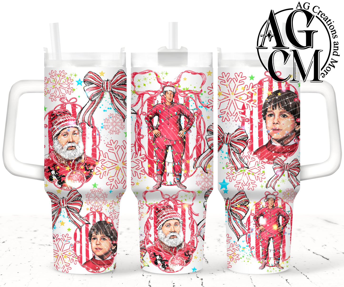 Santa Clause 40oz Tumbler Digital Png