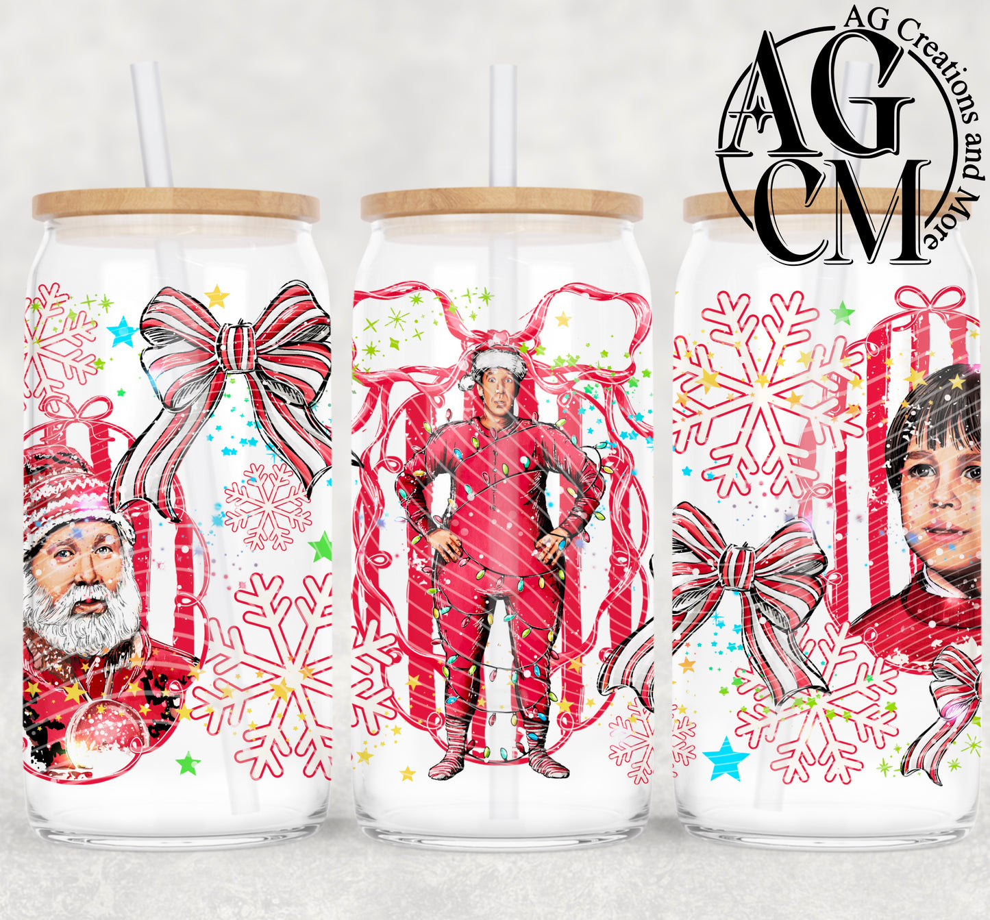 Santa Clause 16oz libby wrap PNG