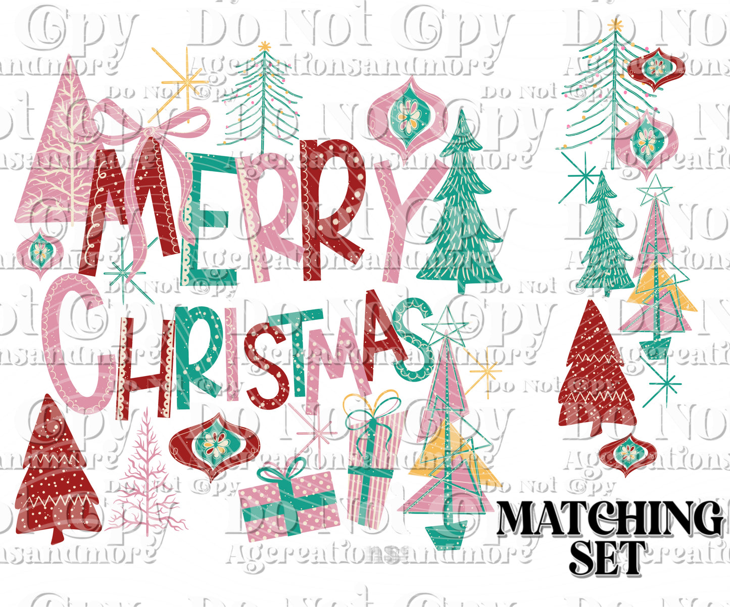 Merry Christmas Digital Download PNG