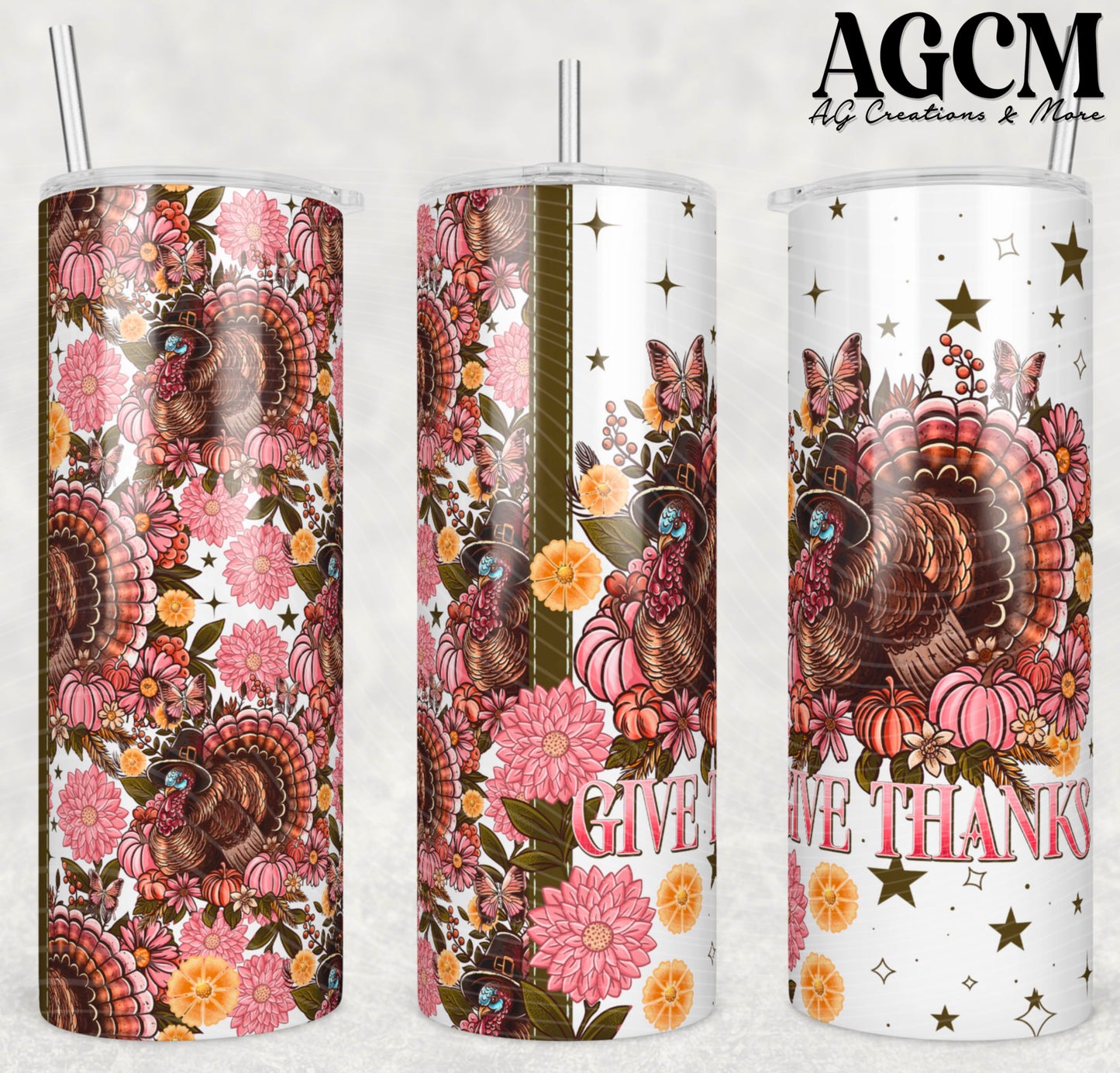 20oz Turkey Tumbler Digital Download PNG