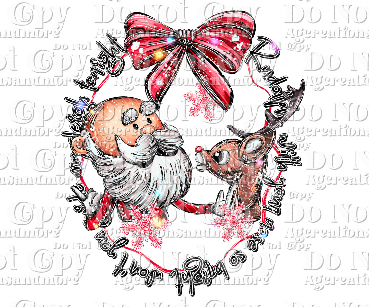 Red nosed Digital Download PNG